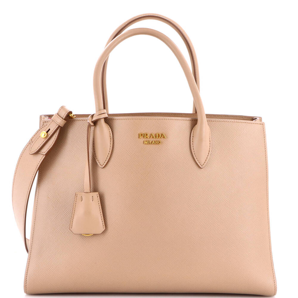 Prada Large Side Pleat Tote